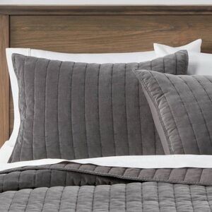 Two Standard Channel Stitch Velvet Shams - Threshold brand